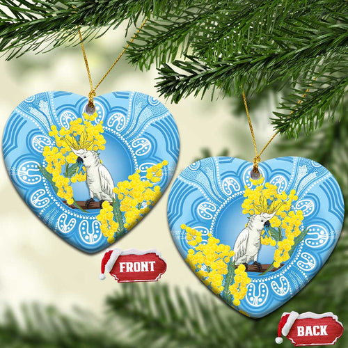 World Diabetes Day Australia Ceramic Ornament Yellow-crested Cockatoo Golden Wattle Aboriginal - Aussie Hoodie