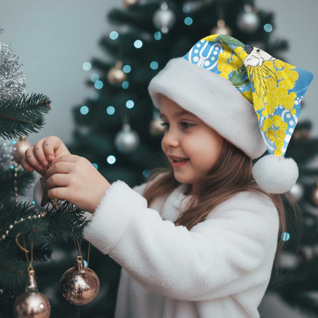 World Diabetes Day Australia Christmas Santa Hat Yellow-crested Cockatoo Golden Wattle Aboriginal - Aussie Hoodie