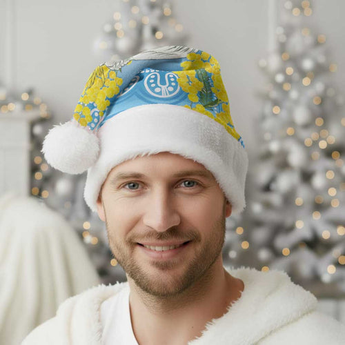 World Diabetes Day Australia Christmas Santa Hat Yellow-crested Cockatoo Golden Wattle Aboriginal - Aussie Hoodie
