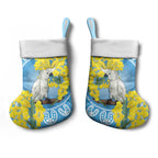 World Diabetes Day Australia Christmas Stocking Yellow-crested Cockatoo Golden Wattle Aboriginal - Aussie Hoodie