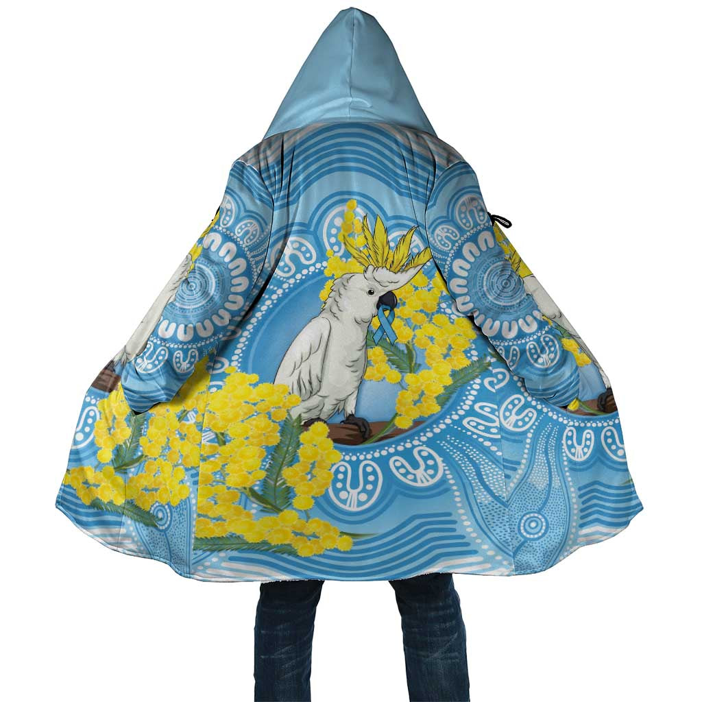 World Diabetes Day Australia Cloak Yellow-crested Cockatoo Golden Wattle Aboriginal - Aussie Hoodie