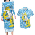 World Diabetes Day Australia Couples Matching Long Sleeve Bodycon Dress and Hawaiian Shirt Yellow-crested Cockatoo Golden Wattle Aboriginal - Aussie Hoodie