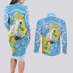 World Diabetes Day Australia Couples Matching Long Sleeve Bodycon Dress and Long Sleeve Button Shirt Yellow-crested Cockatoo Golden Wattle Aboriginal - Aussie Hoodie