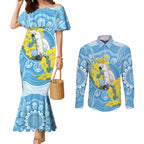World Diabetes Day Australia Couples Matching Mermaid Dress and Long Sleeve Button Shirt Yellow-crested Cockatoo Golden Wattle Aboriginal - Aussie Hoodie