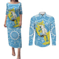 World Diabetes Day Australia Couples Matching Puletasi and Long Sleeve Button Shirt Yellow-crested Cockatoo Golden Wattle Aboriginal - Aussie Hoodie