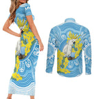 World Diabetes Day Australia Couples Matching Short Sleeve Bodycon Dress and Long Sleeve Button Shirt Yellow-crested Cockatoo Golden Wattle Aboriginal - Aussie Hoodie