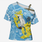World Diabetes Day Australia Cross Shoulder Shirt Yellow-crested Cockatoo Golden Wattle Aboriginal - Aussie Hoodie