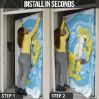 World Diabetes Day Australia Door Cover Yellow-crested Cockatoo Golden Wattle Aboriginal - Aussie Hoodie