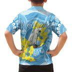 World Diabetes Day Australia Family Matching Long Sleeve Bodycon Dress and Hawaiian Shirt Yellow-crested Cockatoo Golden Wattle Aboriginal - Aussie Hoodie