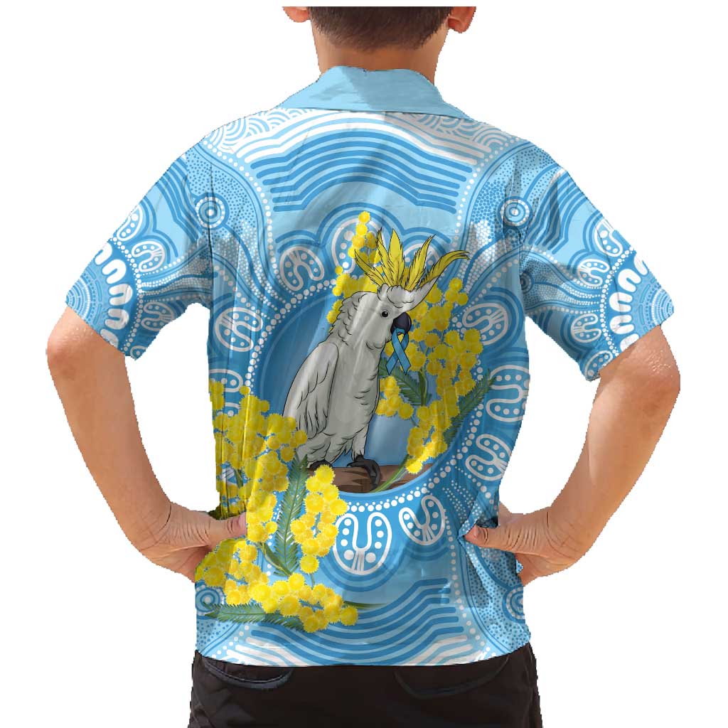 World Diabetes Day Australia Family Matching Mermaid Dress and Hawaiian Shirt Yellow-crested Cockatoo Golden Wattle Aboriginal - Aussie Hoodie