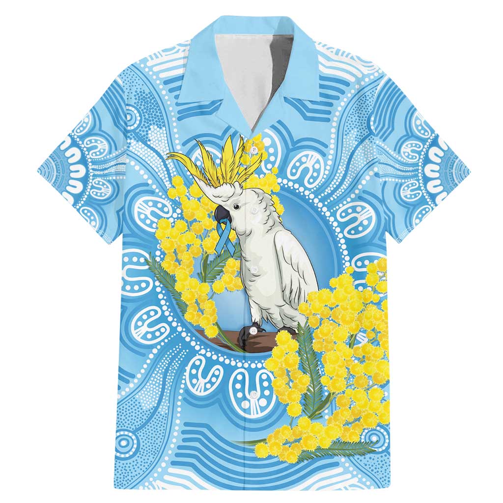 World Diabetes Day Australia Family Matching Mermaid Dress and Hawaiian Shirt Yellow-crested Cockatoo Golden Wattle Aboriginal - Aussie Hoodie