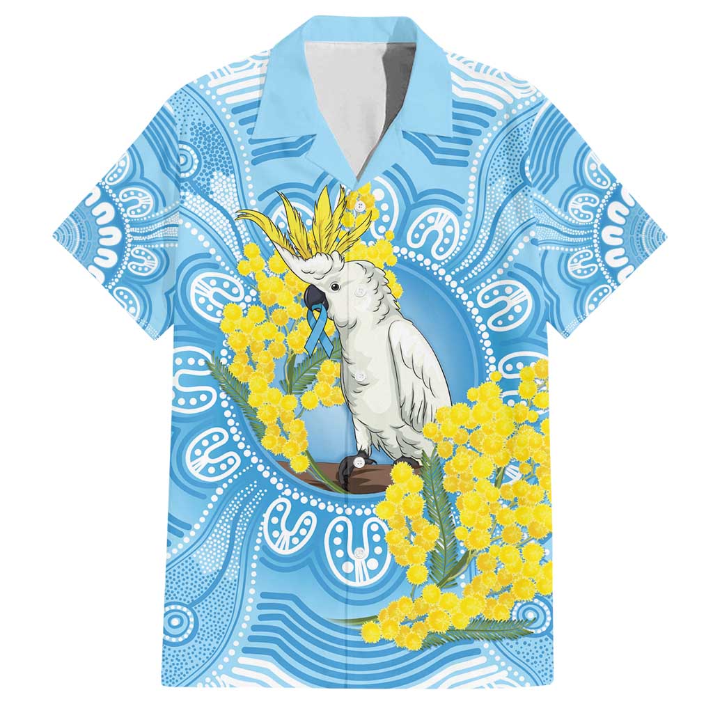 World Diabetes Day Australia Family Matching Off Shoulder Maxi Dress and Hawaiian Shirt Yellow-crested Cockatoo Golden Wattle Aboriginal - Aussie Hoodie