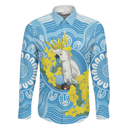 World Diabetes Day Australia Family Matching Off Shoulder Short Dress and Hawaiian Shirt Yellow-crested Cockatoo Golden Wattle Aboriginal - Aussie Hoodie