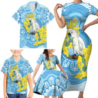 World Diabetes Day Australia Family Matching Short Sleeve Bodycon Dress and Hawaiian Shirt Yellow-crested Cockatoo Golden Wattle Aboriginal - Aussie Hoodie