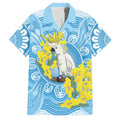 World Diabetes Day Australia Family Matching Summer Maxi Dress and Hawaiian Shirt Yellow-crested Cockatoo Golden Wattle Aboriginal - Aussie Hoodie