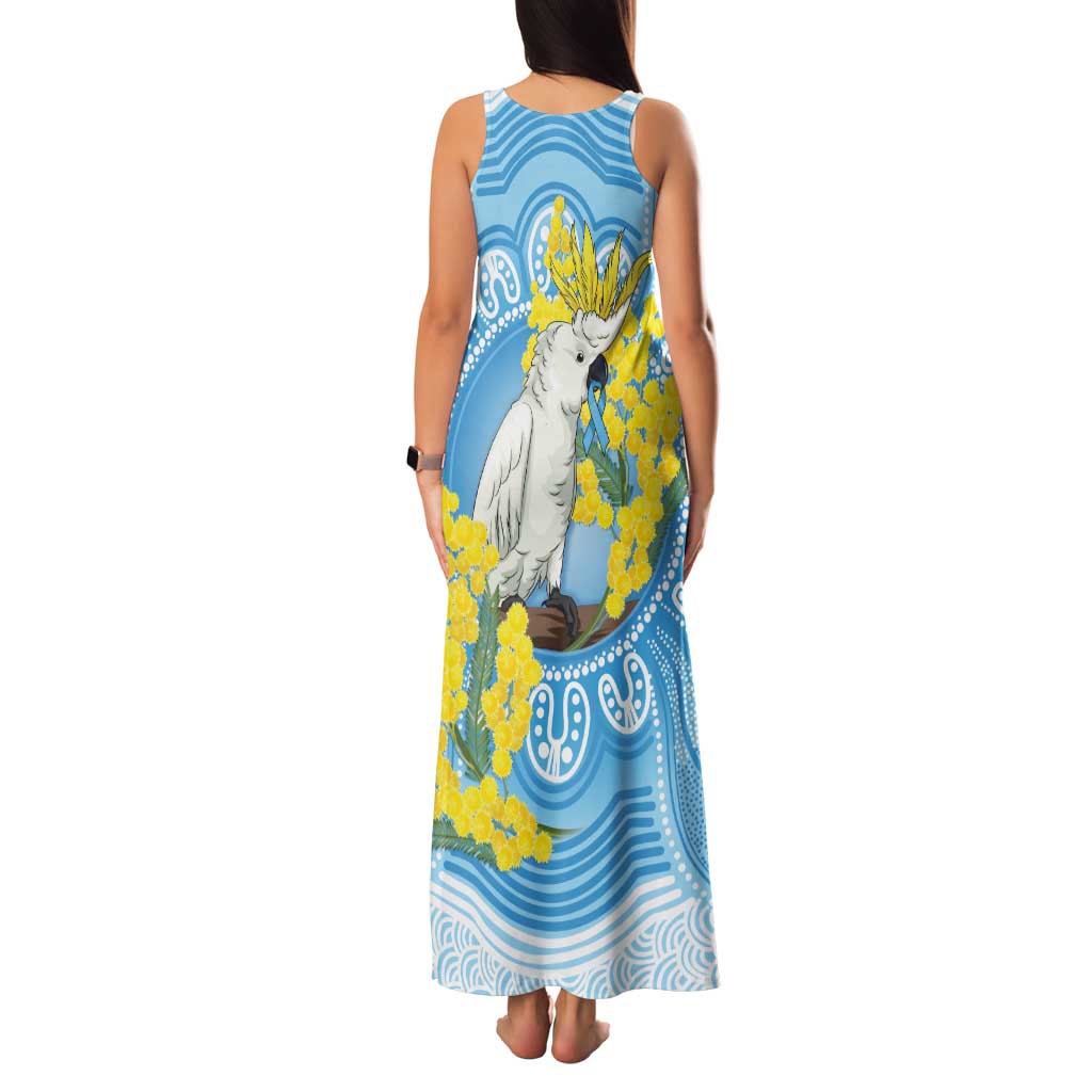 World Diabetes Day Australia Family Matching Tank Maxi Dress and Hawaiian Shirt Yellow-crested Cockatoo Golden Wattle Aboriginal - Aussie Hoodie