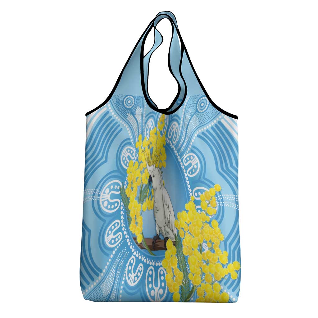 World Diabetes Day Australia Grocery Bag Yellow-crested Cockatoo Golden Wattle Aboriginal - Aussie Hoodie