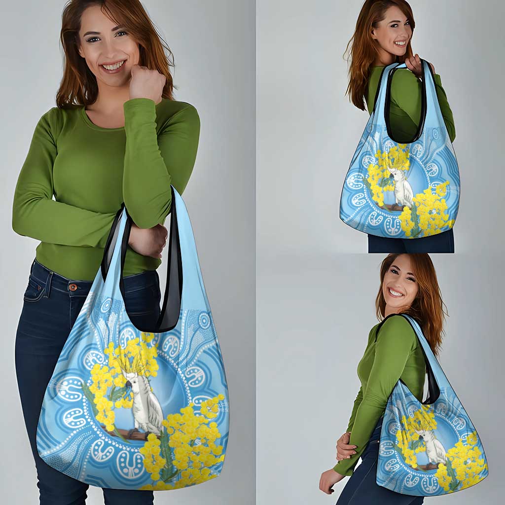 World Diabetes Day Australia Grocery Bag Yellow-crested Cockatoo Golden Wattle Aboriginal - Aussie Hoodie
