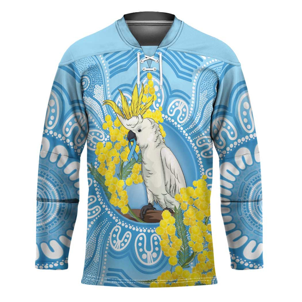 World Diabetes Day Australia Hockey Jersey Yellow-crested Cockatoo Golden Wattle Aboriginal - Aussie Hoodie