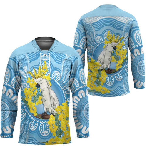 World Diabetes Day Australia Hockey Jersey Yellow-crested Cockatoo Golden Wattle Aboriginal - Aussie Hoodie