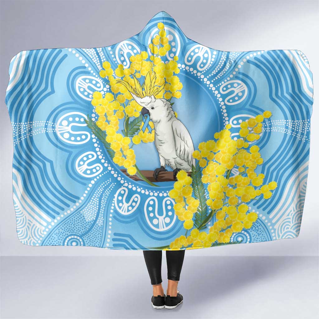 World Diabetes Day Australia Hooded Blanket Yellow-crested Cockatoo Golden Wattle Aboriginal - Aussie Hoodie
