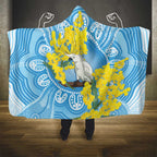 World Diabetes Day Australia Hooded Blanket Yellow-crested Cockatoo Golden Wattle Aboriginal - Aussie Hoodie