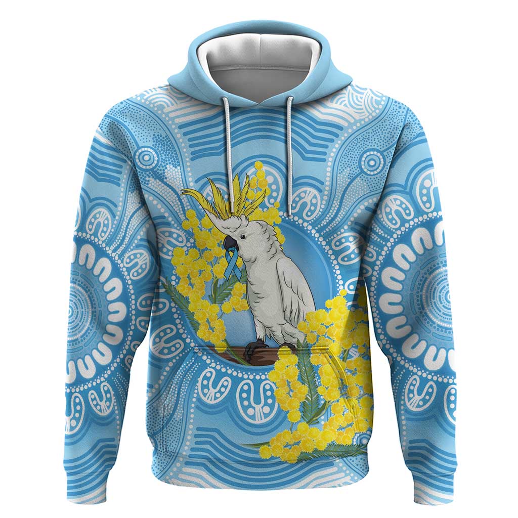 World Diabetes Day Australia Hoodie Yellow-crested Cockatoo Golden Wattle Aboriginal - Aussie Hoodie