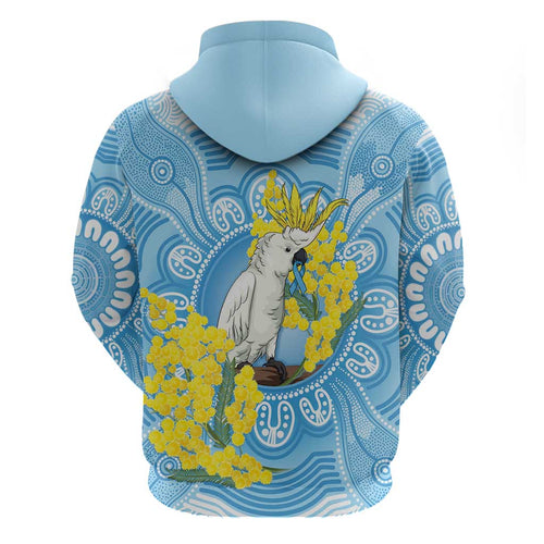World Diabetes Day Australia Hoodie Yellow-crested Cockatoo Golden Wattle Aboriginal - Aussie Hoodie