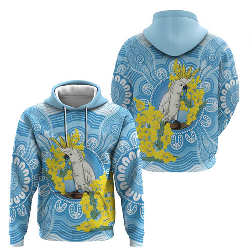 World Diabetes Day Australia Hoodie Yellow-crested Cockatoo Golden Wattle Aboriginal - Aussie Hoodie