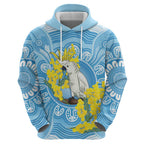 World Diabetes Day Australia Hoodie Yellow-crested Cockatoo Golden Wattle Aboriginal - Aussie Hoodie
