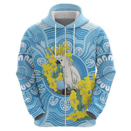 World Diabetes Day Australia Hoodie Yellow-crested Cockatoo Golden Wattle Aboriginal - Aussie Hoodie