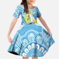World Diabetes Day Australia Kid Short Sleeve Dress Yellow-crested Cockatoo Golden Wattle Aboriginal - Aussie Hoodie