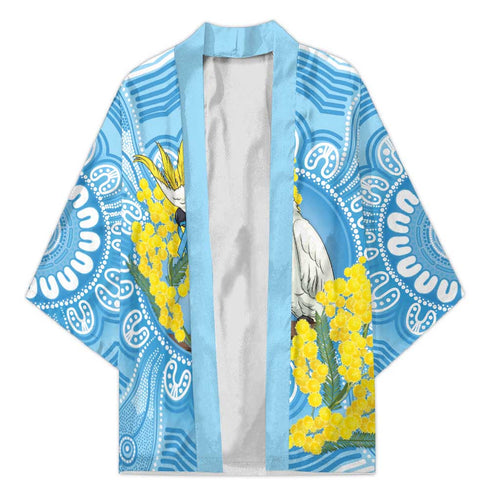 World Diabetes Day Australia Kimono Yellow-crested Cockatoo Golden Wattle Aboriginal - Aussie Hoodie