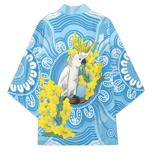 World Diabetes Day Australia Kimono Yellow-crested Cockatoo Golden Wattle Aboriginal - Aussie Hoodie
