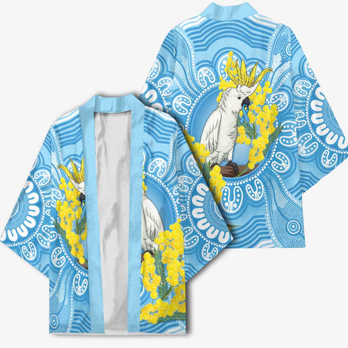 World Diabetes Day Australia Kimono Yellow-crested Cockatoo Golden Wattle Aboriginal - Aussie Hoodie