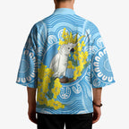 World Diabetes Day Australia Kimono Yellow-crested Cockatoo Golden Wattle Aboriginal - Aussie Hoodie