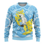 World Diabetes Day Australia Ugly Christmas Sweater Yellow-crested Cockatoo Golden Wattle Aboriginal - Aussie Hoodie