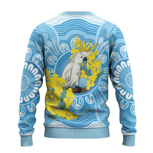 World Diabetes Day Australia Ugly Christmas Sweater Yellow-crested Cockatoo Golden Wattle Aboriginal - Aussie Hoodie