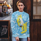 World Diabetes Day Australia Ugly Christmas Sweater Yellow-crested Cockatoo Golden Wattle Aboriginal - Aussie Hoodie