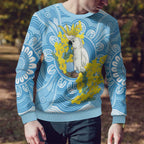 World Diabetes Day Australia Ugly Christmas Sweater Yellow-crested Cockatoo Golden Wattle Aboriginal - Aussie Hoodie