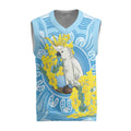 World Diabetes Day Australia Christmas Knitted V-Neck Vest Yellow-crested Cockatoo Golden Wattle Aboriginal - Aussie Hoodie