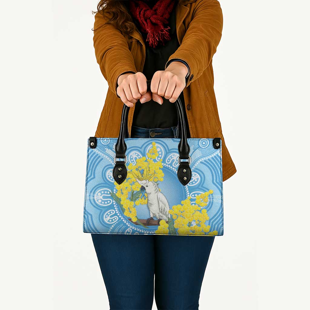 World Diabetes Day Australia Leather Bag Yellow-crested Cockatoo Golden Wattle Aboriginal - Aussie Hoodie