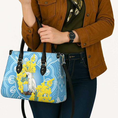 World Diabetes Day Australia Leather Bag Yellow-crested Cockatoo Golden Wattle Aboriginal - Aussie Hoodie