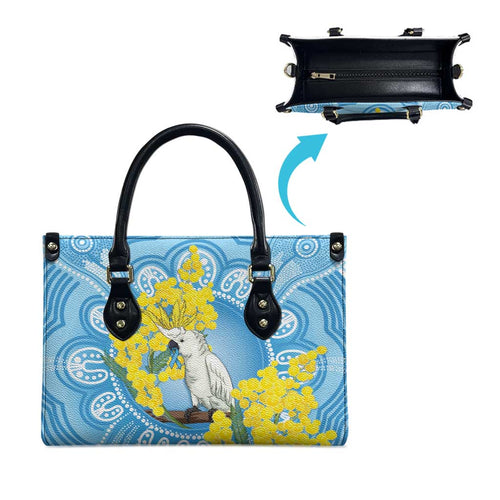 World Diabetes Day Australia Leather Bag Yellow-crested Cockatoo Golden Wattle Aboriginal - Aussie Hoodie