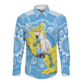 World Diabetes Day Australia Long Sleeve Button Shirt Yellow-crested Cockatoo Golden Wattle Aboriginal - Aussie Hoodie