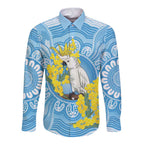 World Diabetes Day Australia Long Sleeve Button Shirt Yellow-crested Cockatoo Golden Wattle Aboriginal - Aussie Hoodie