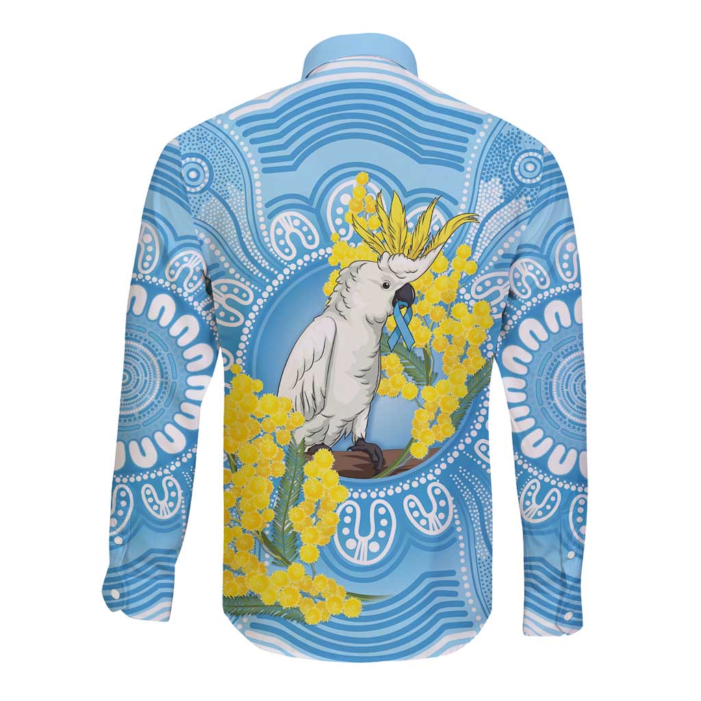 World Diabetes Day Australia Long Sleeve Button Shirt Yellow-crested Cockatoo Golden Wattle Aboriginal - Aussie Hoodie
