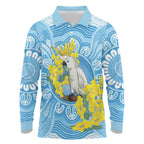 World Diabetes Day Australia Long Sleeve Polo Shirt Yellow-crested Cockatoo Golden Wattle Aboriginal - Aussie Hoodie