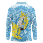 World Diabetes Day Australia Long Sleeve Polo Shirt Yellow-crested Cockatoo Golden Wattle Aboriginal - Aussie Hoodie