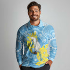 World Diabetes Day Australia Long Sleeve Polo Shirt Yellow-crested Cockatoo Golden Wattle Aboriginal - Aussie Hoodie